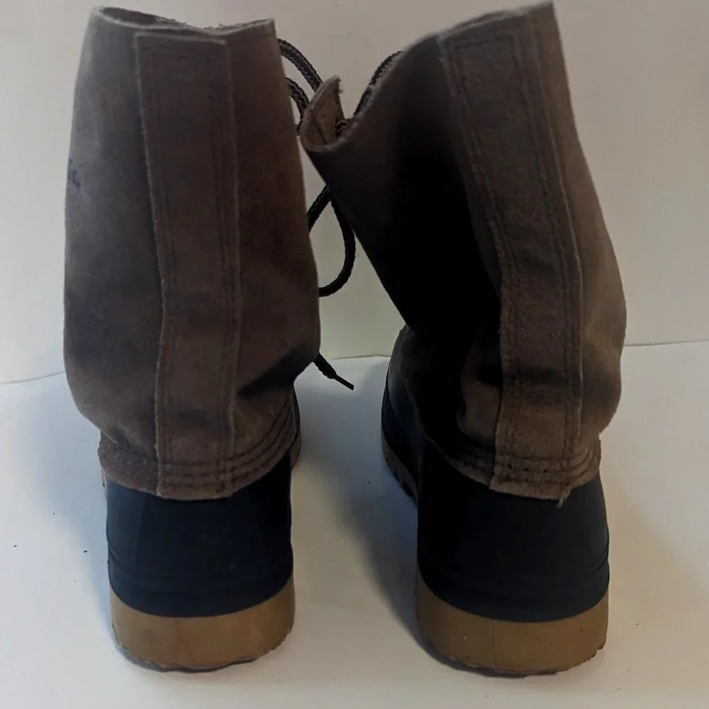 Kamik Duck Boots Waterproof Leather Rubber Lace‎ Up Unisex Canada Vintage